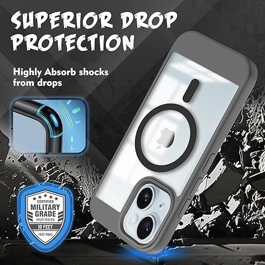 iPhone 13 Case Grey | Magnetic Charging & Wireless Compatible