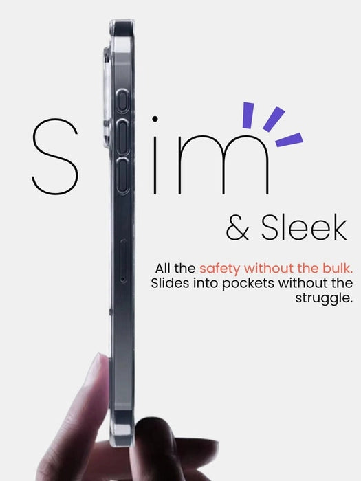 iPhone 16 Pro Max - Crystal Clear Hard Magnetic Case, Slim Shockproof Transparent