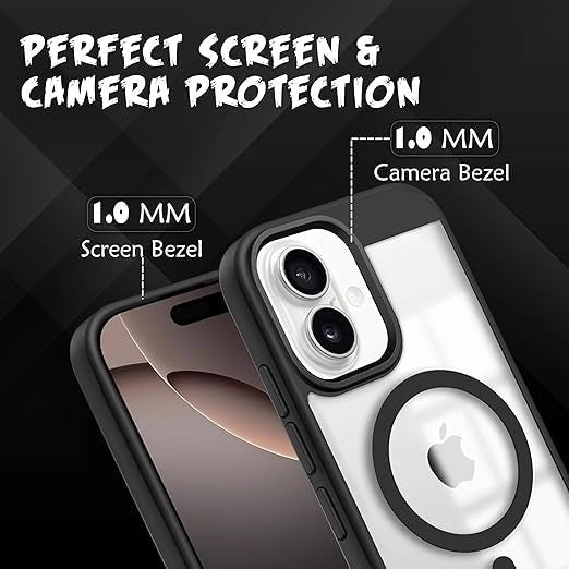 iPhone 16 Black Magnetic Charging Case | Enhance Your iPhone’s Style, Protection