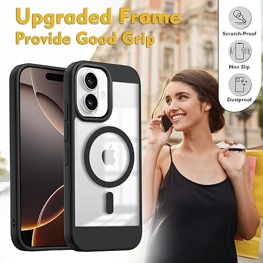 iPhone 16 Black Magnetic Charging Case | Enhance Your iPhone’s Style, Protection