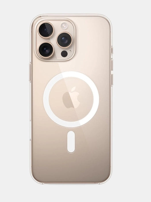 iPhone 16 Pro Max - Crystal Clear Hard Magnetic Case, Slim Shockproof Transparent