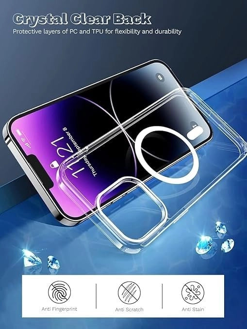 iPhone 14 Clear Case | Magnetic & Wireless Charging Compatible