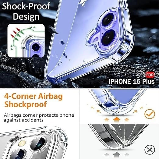 iPhone 16 Plus case | Transparent Slim Protective Case