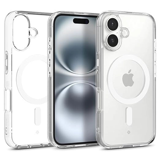 iPhone 16 Clear Magnetic Case, Slim Shockproof Transparent TPU Bumper