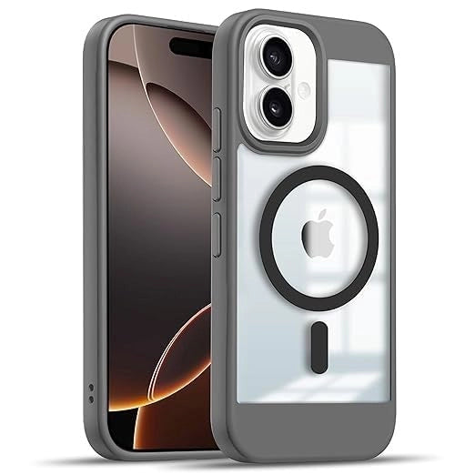 iPhone 16 Case Grey | Magnetic Charging Compatible